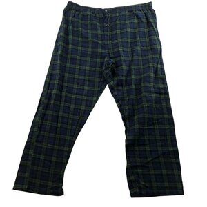 Mens Pajama Pants Size XL Plaid Lounge Flannel Sleepwear Pull On Casual Straight